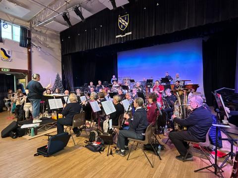 Beenham Wind Orchestra rehearsal at Kennet School