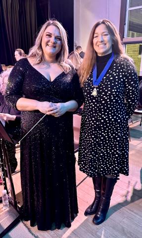 Victoria with a local councillor